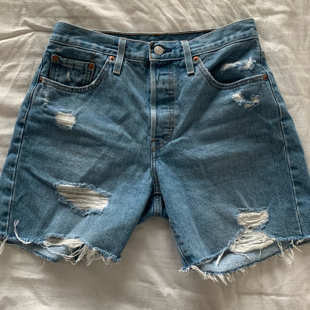 Levi’s 501 Mid Thigh Denim Shorts